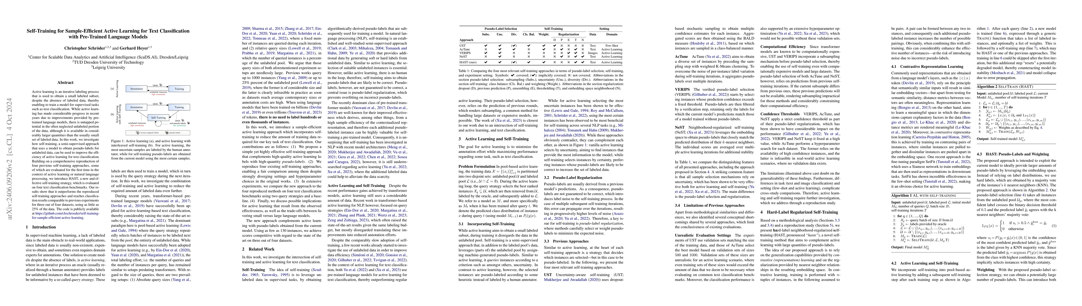 Thumbnail for Self-Training for Sample-Efficient Active Learning for Text
  Classification with Pre-Trained Language Models