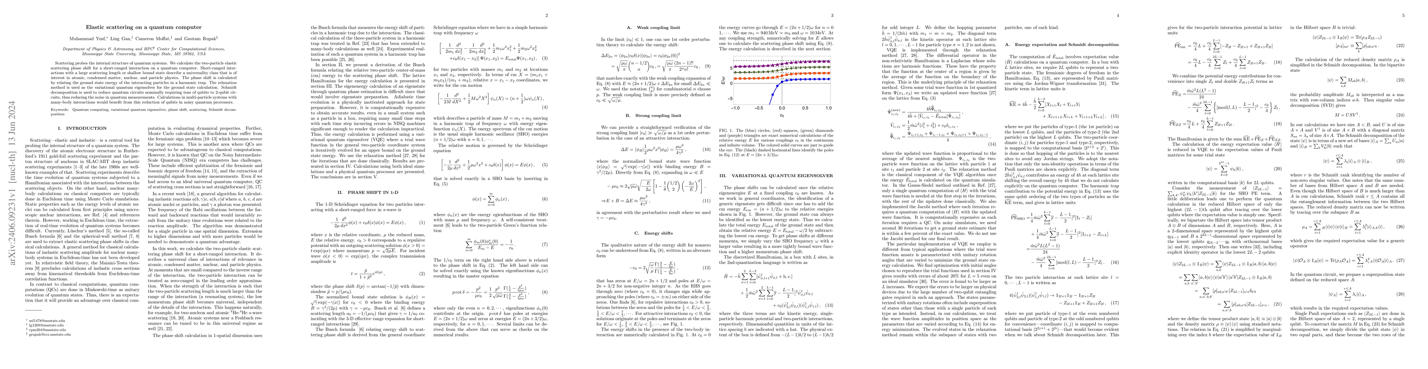 Thumbnail for Elastic scattering on a quantum computer