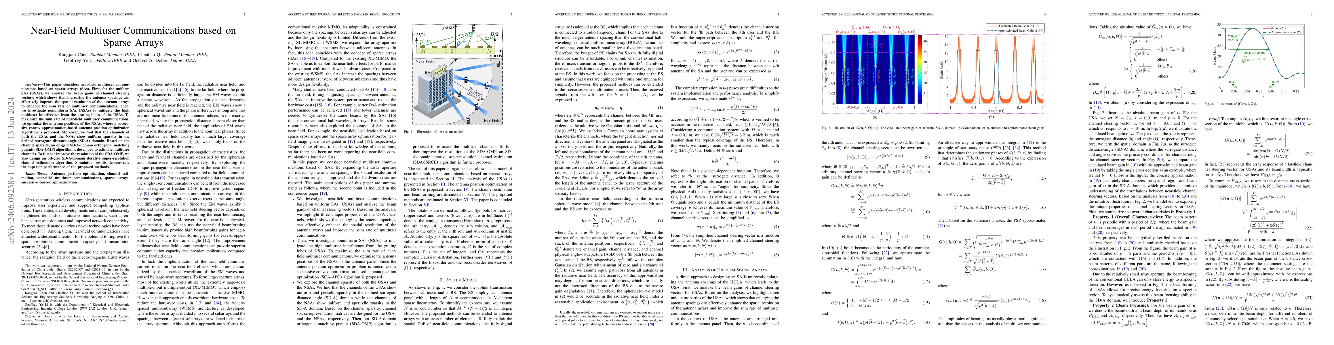 Thumbnail for Near-Field Multiuser Communications based on Sparse Arrays
