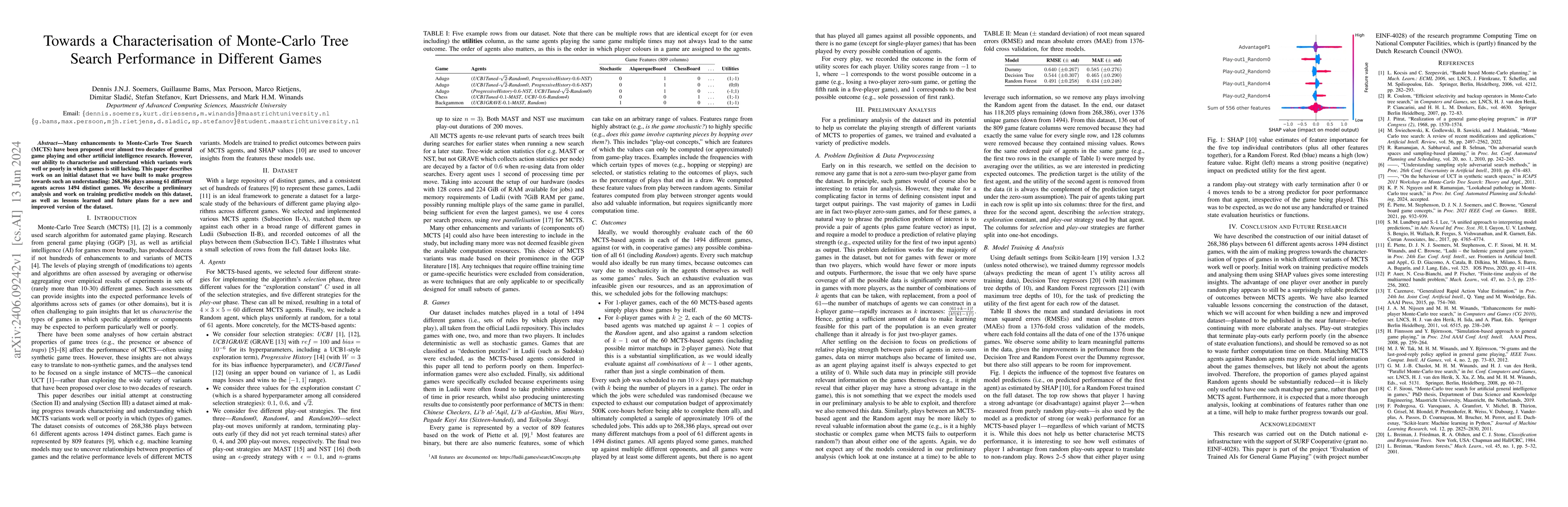 Thumbnail for Towards a Characterisation of Monte-Carlo Tree Search Performance in
  Different Games