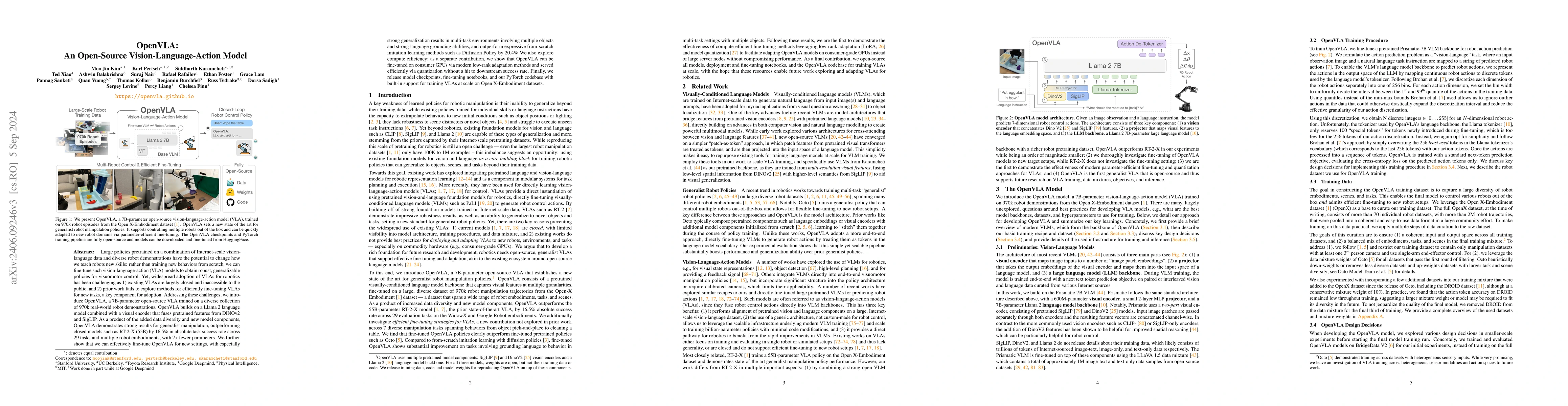 Thumbnail for OpenVLA: An Open-Source Vision-Language-Action Model