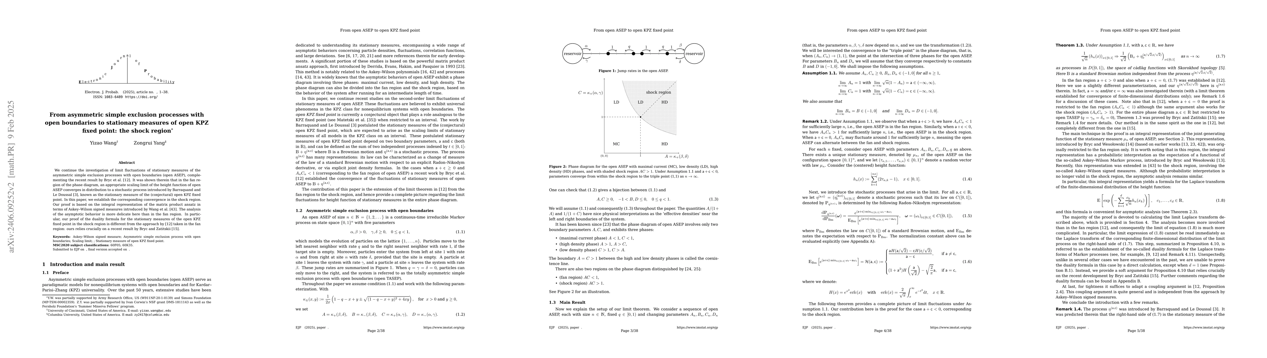 Thumbnail for From asymmetric simple exclusion processes with open boundaries to
  stationary measures of open KPZ fixed point: the shock region