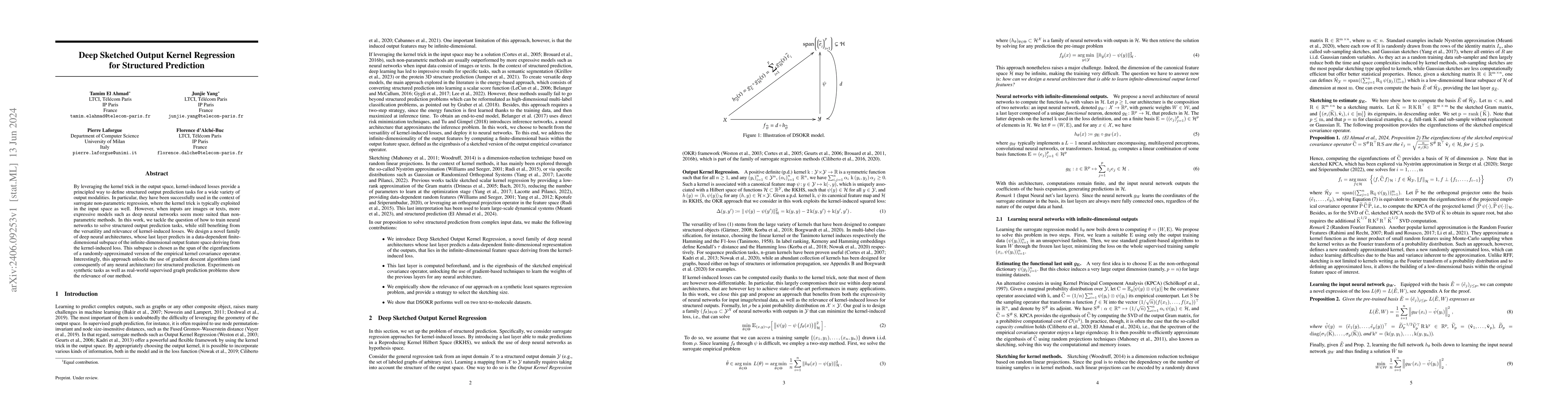 Thumbnail for Deep Sketched Output Kernel Regression for Structured Prediction