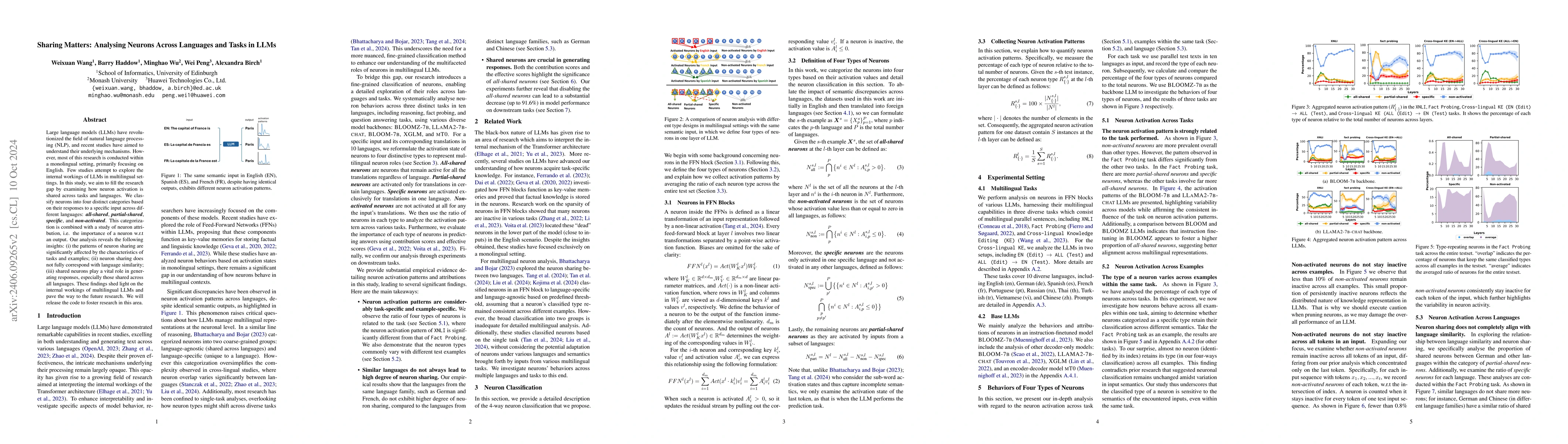 Thumbnail for Sharing Matters: Analysing Neurons Across Languages and Tasks in LLMs