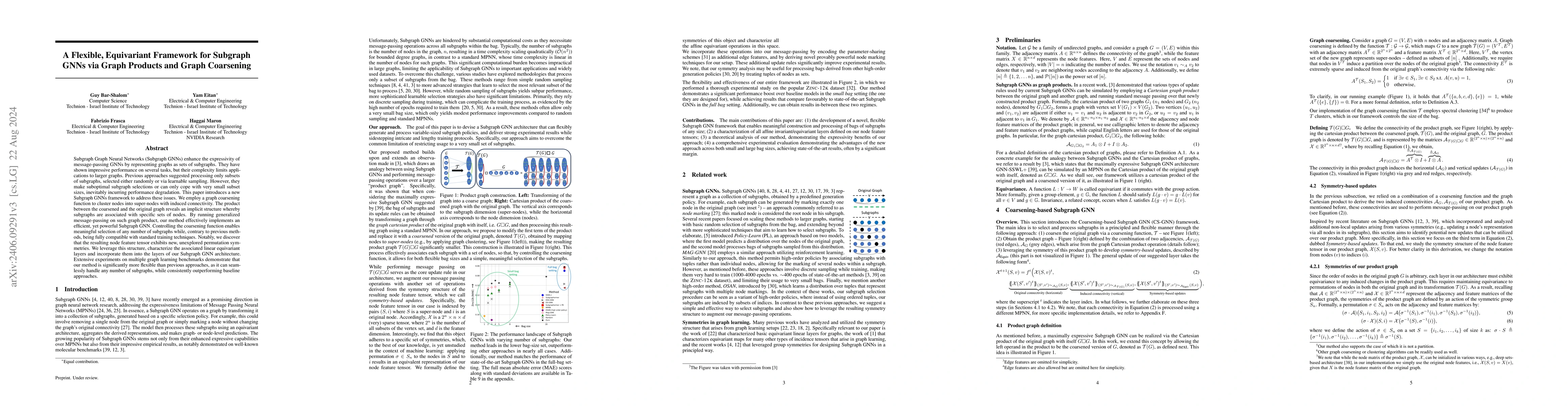 Thumbnail for A Flexible, Equivariant Framework for Subgraph GNNs via Graph Products
  and Graph Coarsening