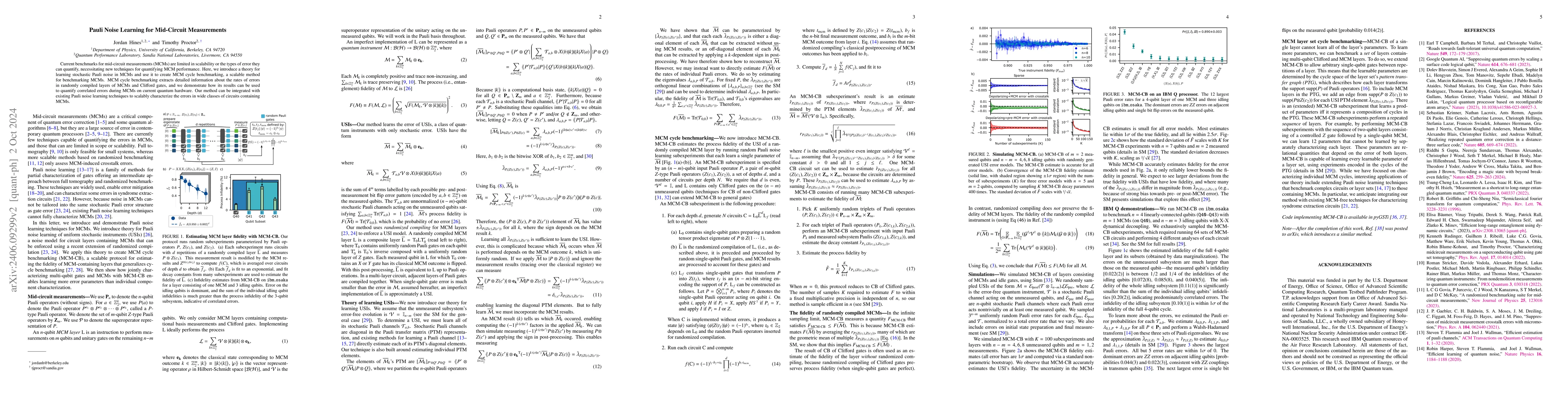 Thumbnail for Pauli Noise Learning for Mid-Circuit Measurements