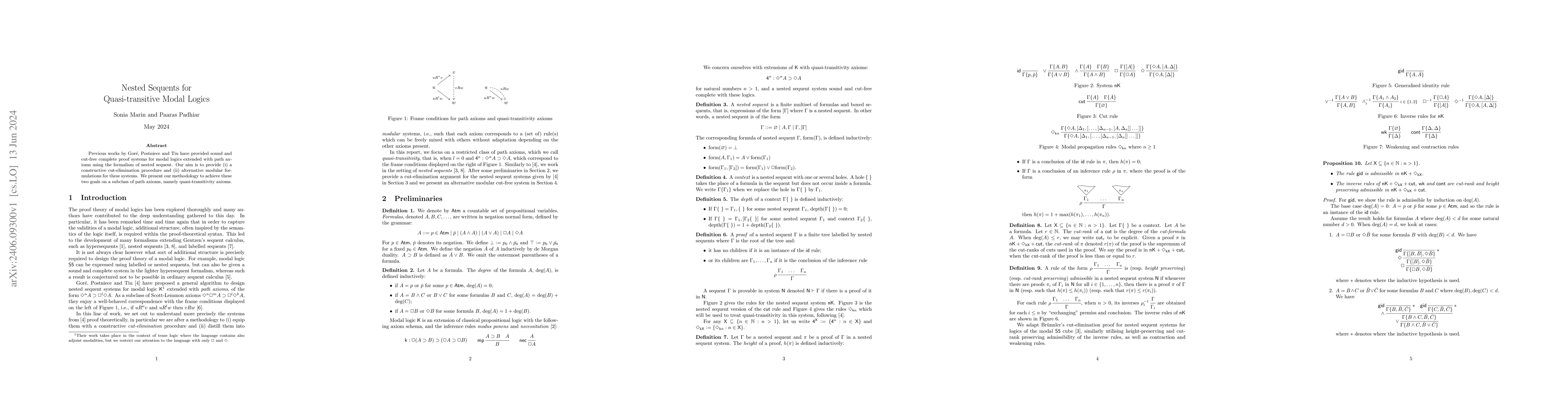 Thumbnail for Nested Sequents for Quasi-transitive Modal Logics
