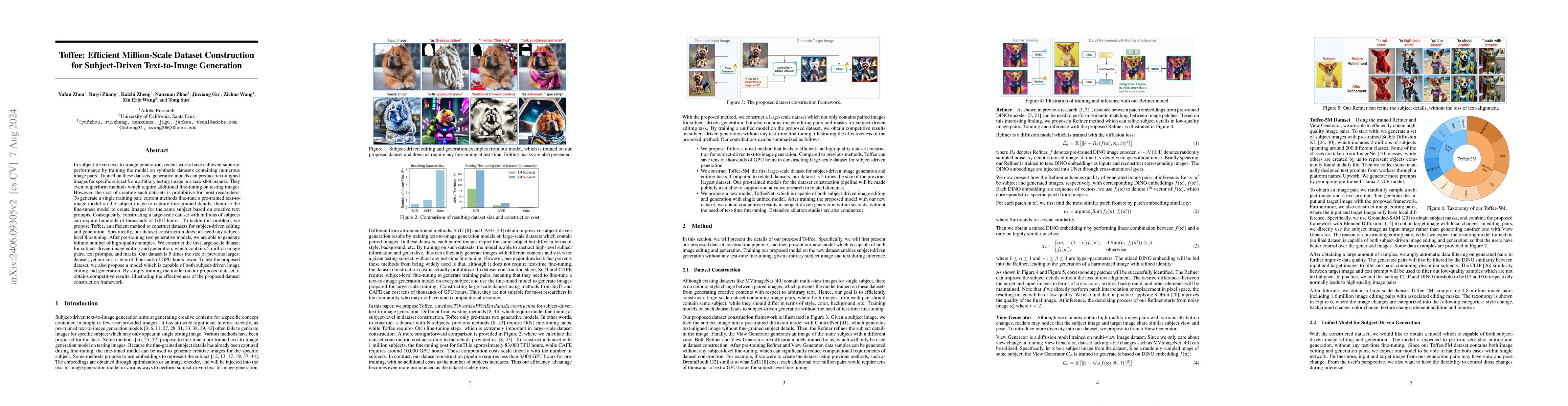 Thumbnail for Toffee: Efficient Million-Scale Dataset Construction for Subject-Driven
  Text-to-Image Generation