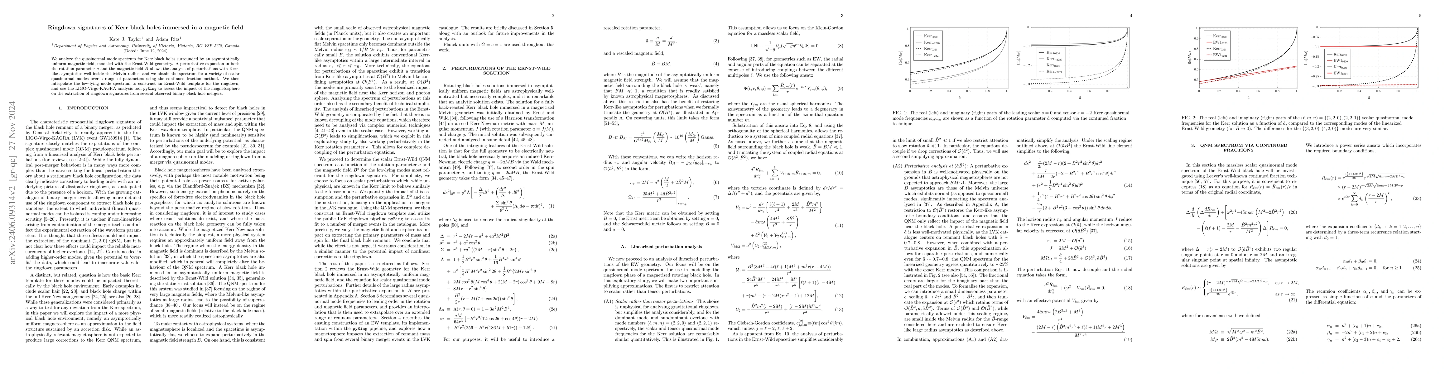 Thumbnail for Ringdown signatures of Kerr black holes immersed in a magnetic field