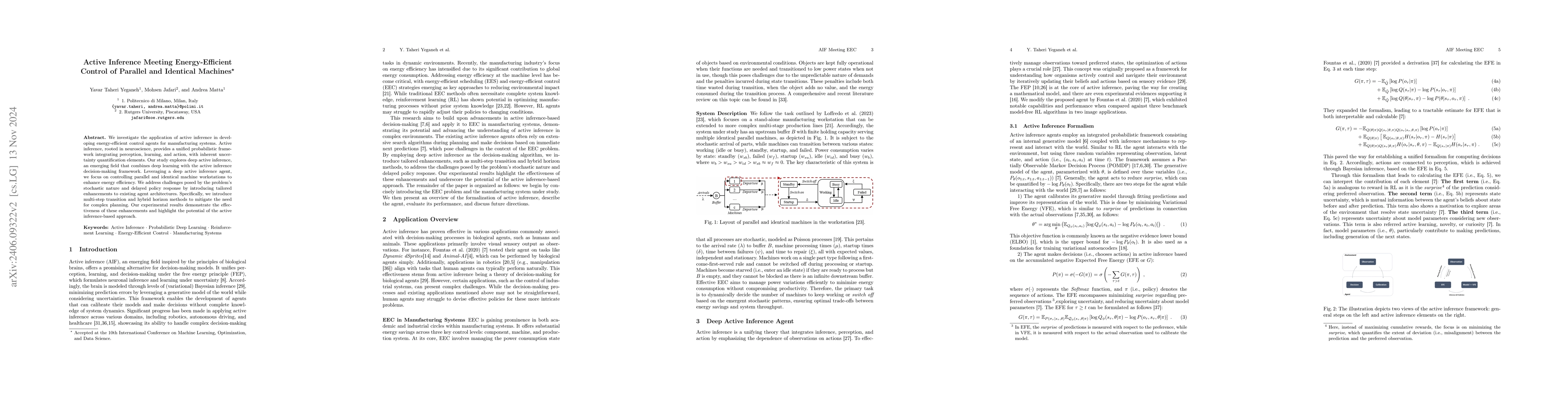 Thumbnail for Active Inference Meeting Energy-Efficient Control of Parallel and
  Identical Machines