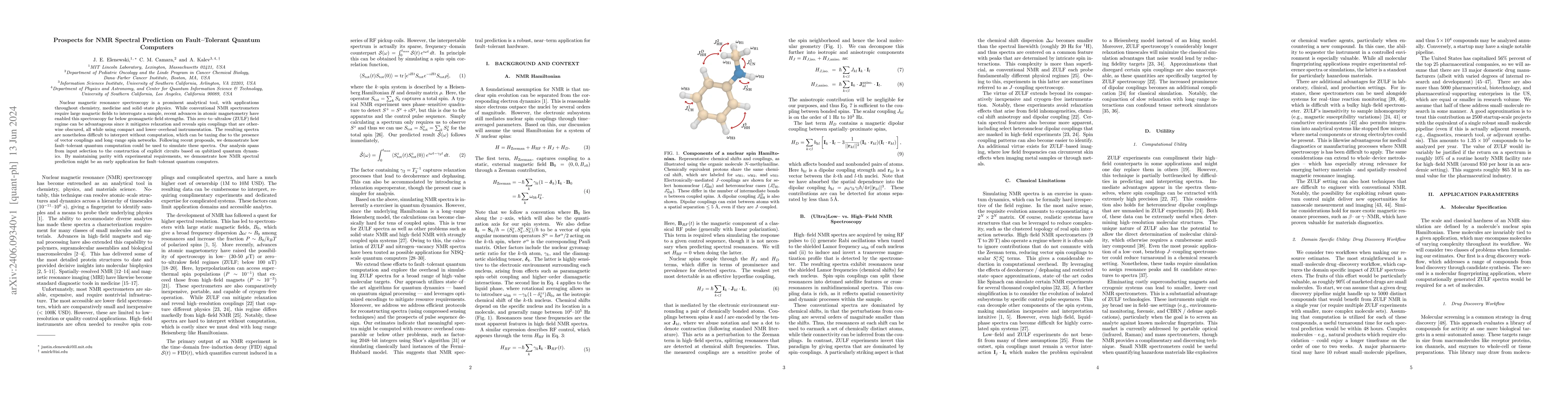 Thumbnail for Prospects for NMR Spectral Prediction on Fault-Tolerant Quantum
  Computers