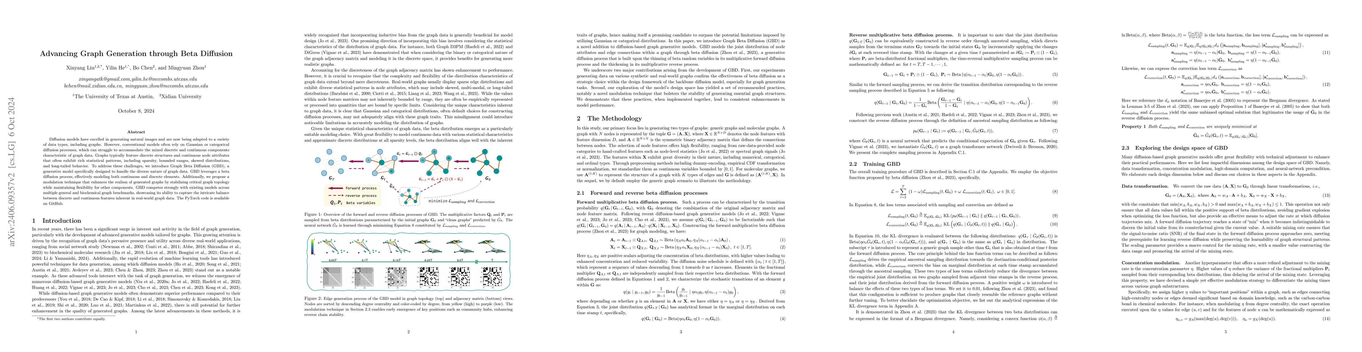 Thumbnail for Advancing Graph Generation through Beta Diffusion