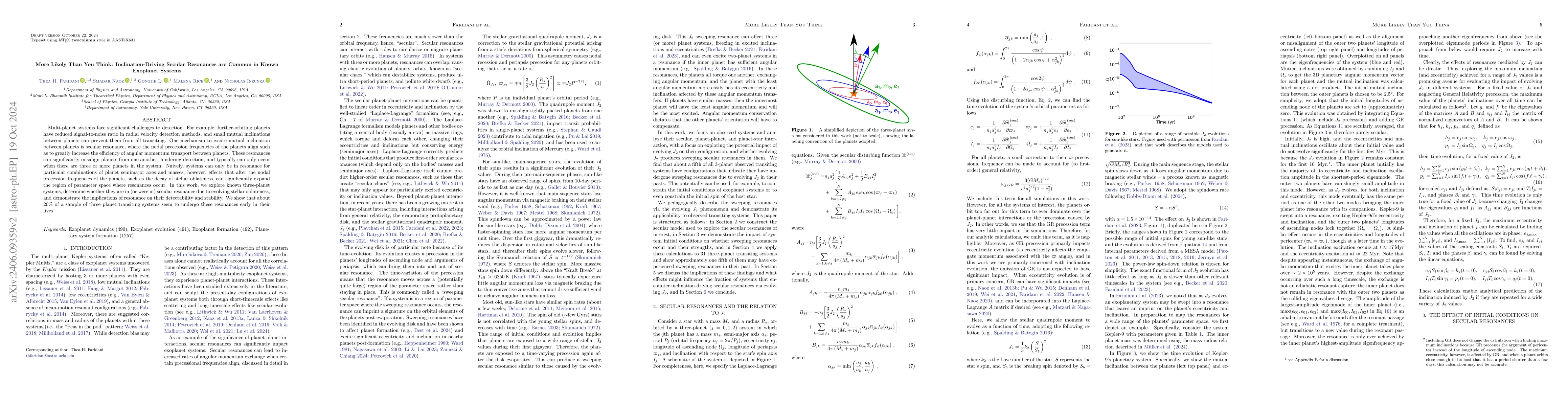 Thumbnail for More Likely Than You Think: Inclination-Driving Secular Resonances are
  Common in Known Exoplanet Systems