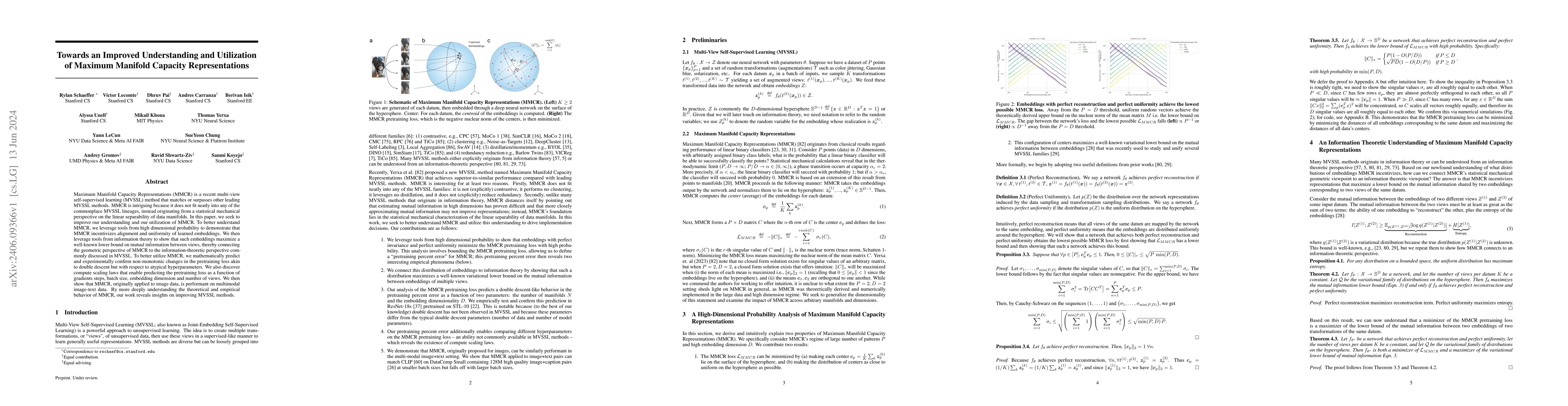 Thumbnail for Towards an Improved Understanding and Utilization of Maximum Manifold
  Capacity Representations