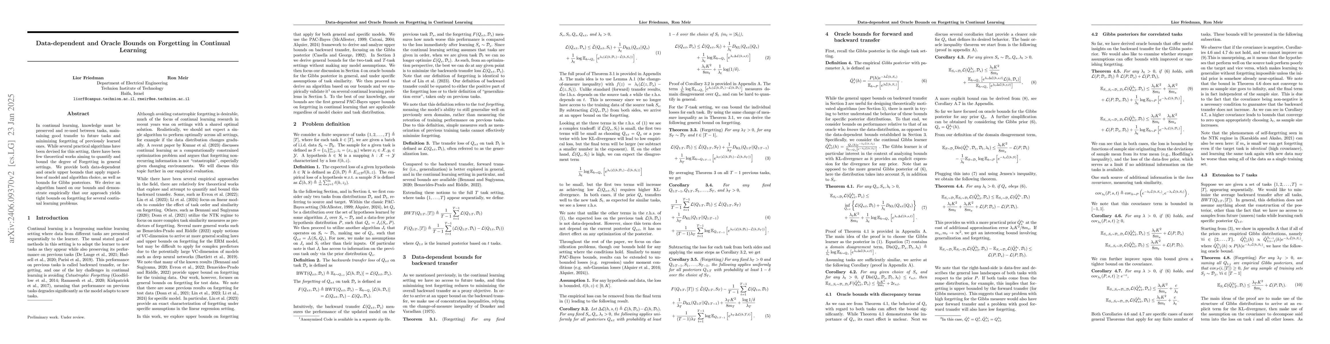Thumbnail for Data-dependent and Oracle Bounds on Forgetting in Continual Learning