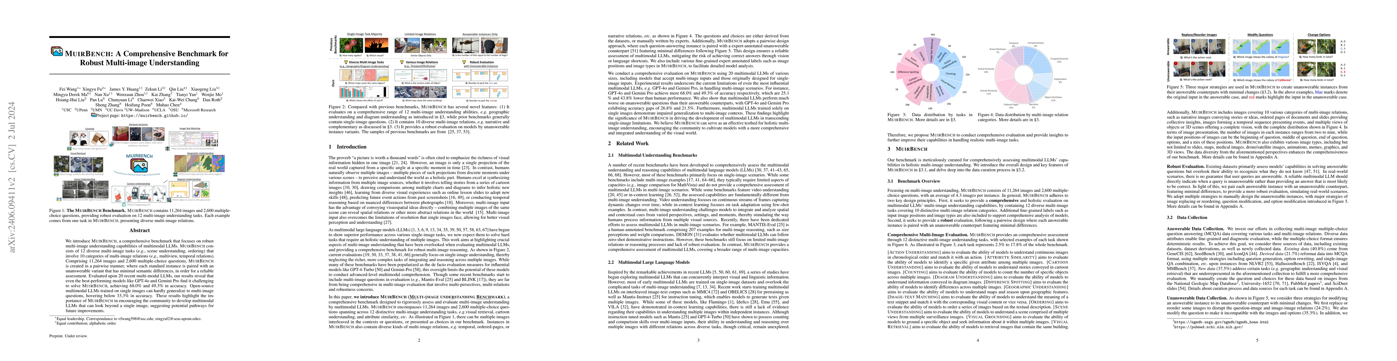 Thumbnail for MuirBench: A Comprehensive Benchmark for Robust Multi-image
  Understanding