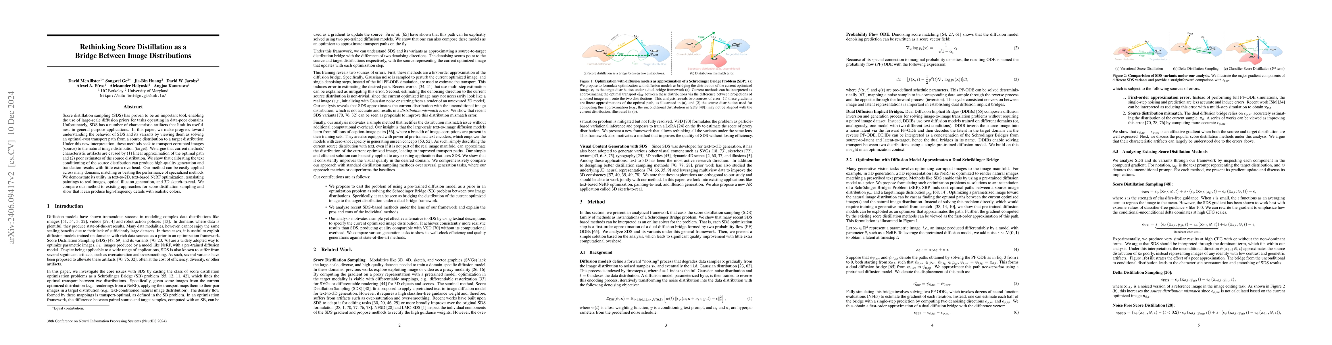 Thumbnail for Rethinking Score Distillation as a Bridge Between Image Distributions