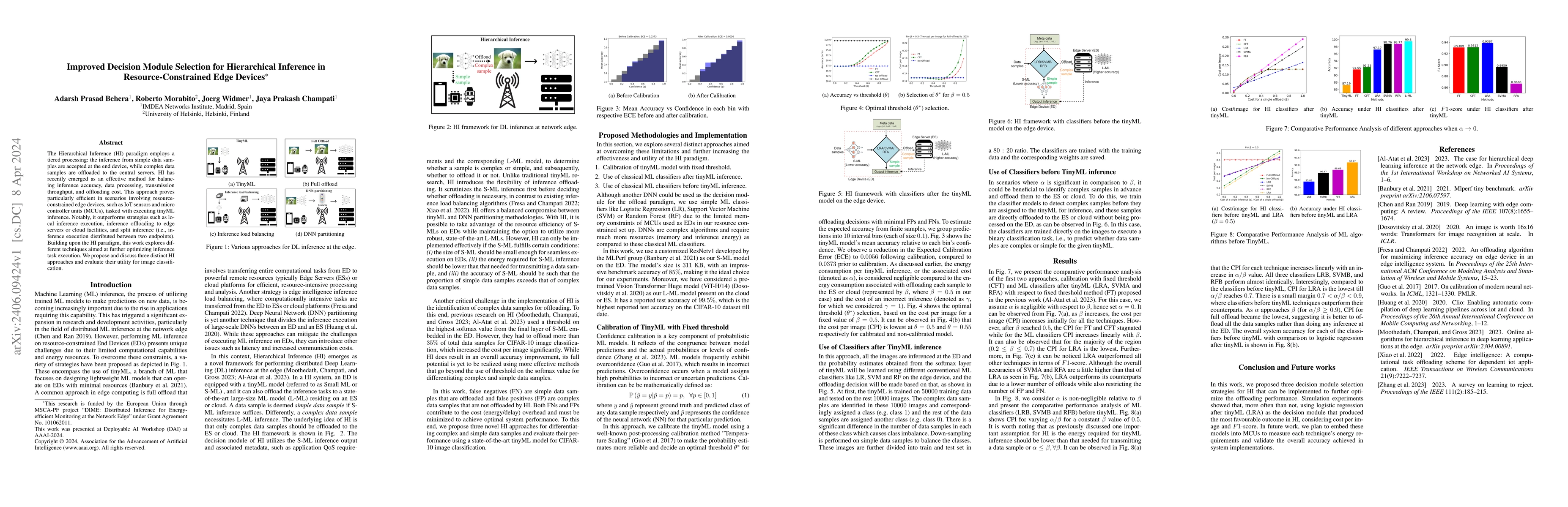 Thumbnail for Improved Decision Module Selection for Hierarchical Inference in
  Resource-Constrained Edge Devices