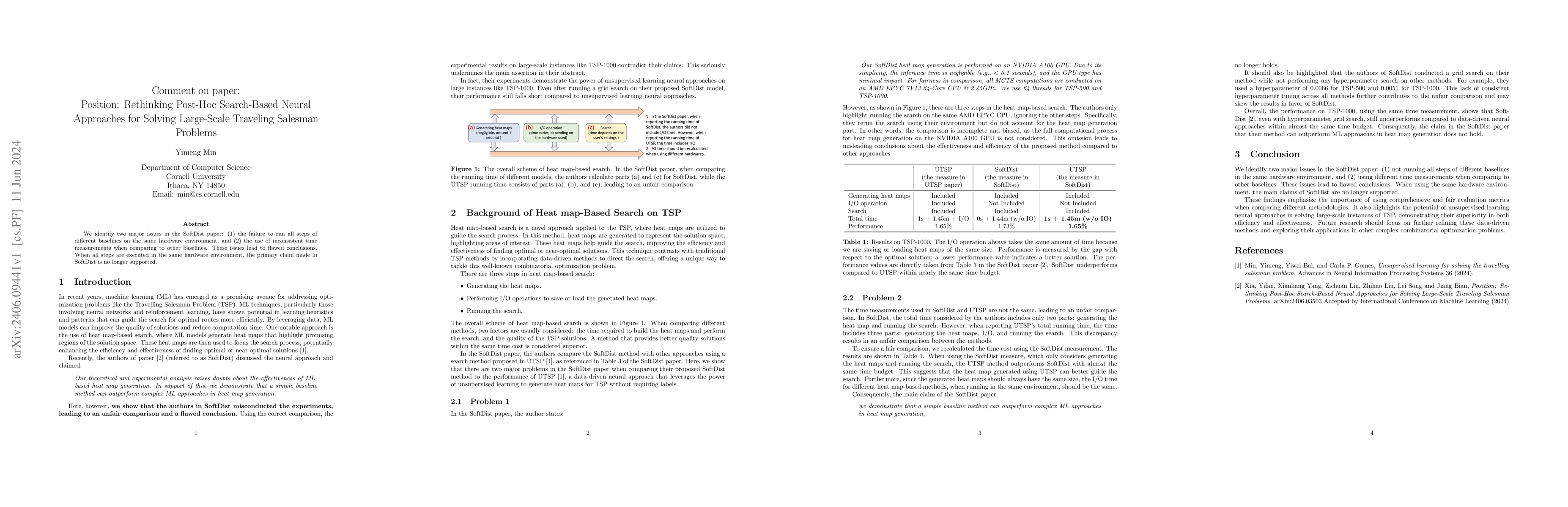 Thumbnail for Comment on paper: Position: Rethinking Post-Hoc Search-Based Neural
  Approaches for Solving Large-Scale Traveling Salesman Problems