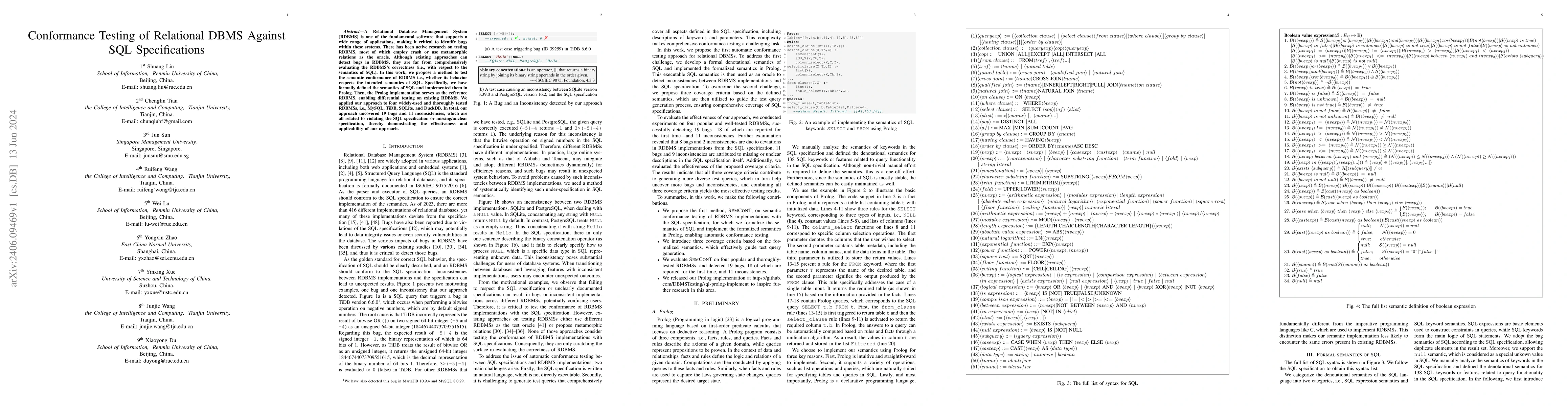 Thumbnail for Conformance Testing of Relational DBMS Against SQL Specifications