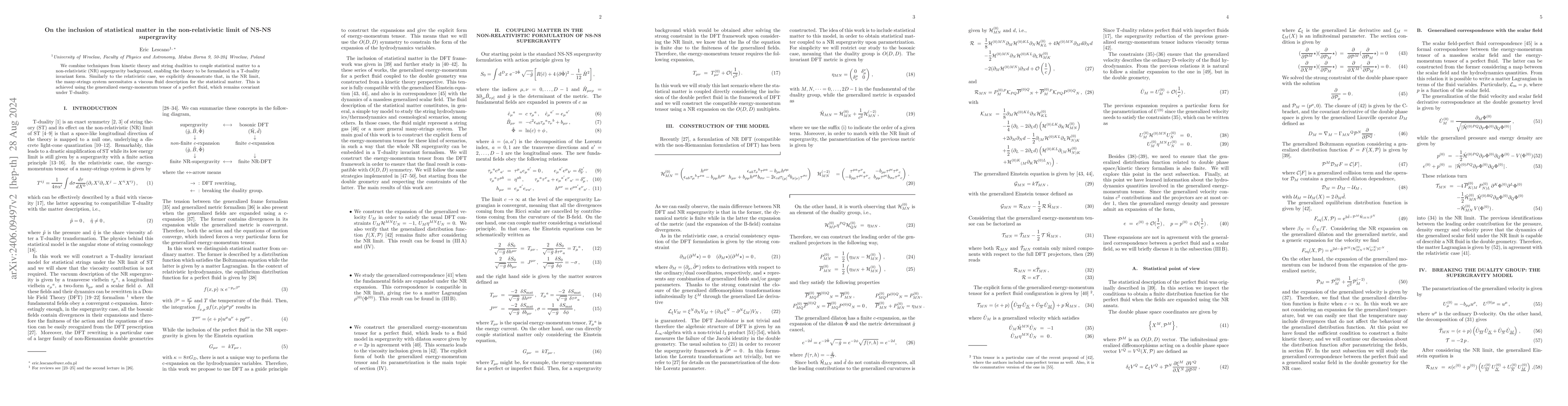 Thumbnail for On the inclusion of statistical matter in the non-relativistic limit of
  NS-NS supergravity