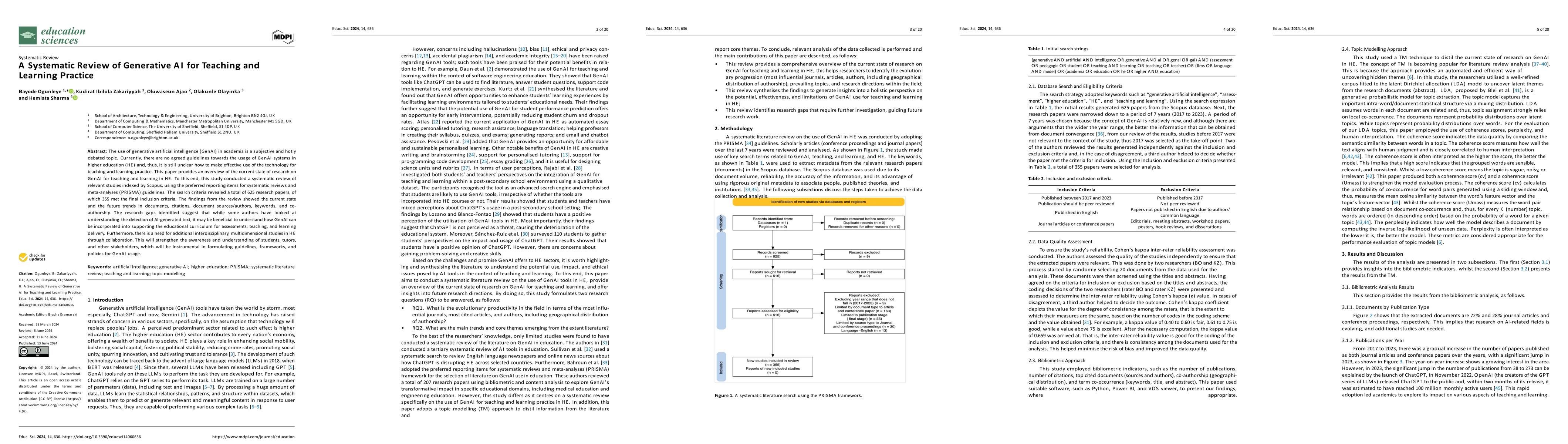 Thumbnail for A Systematic Review of Generative AI for Teaching and Learning Practice