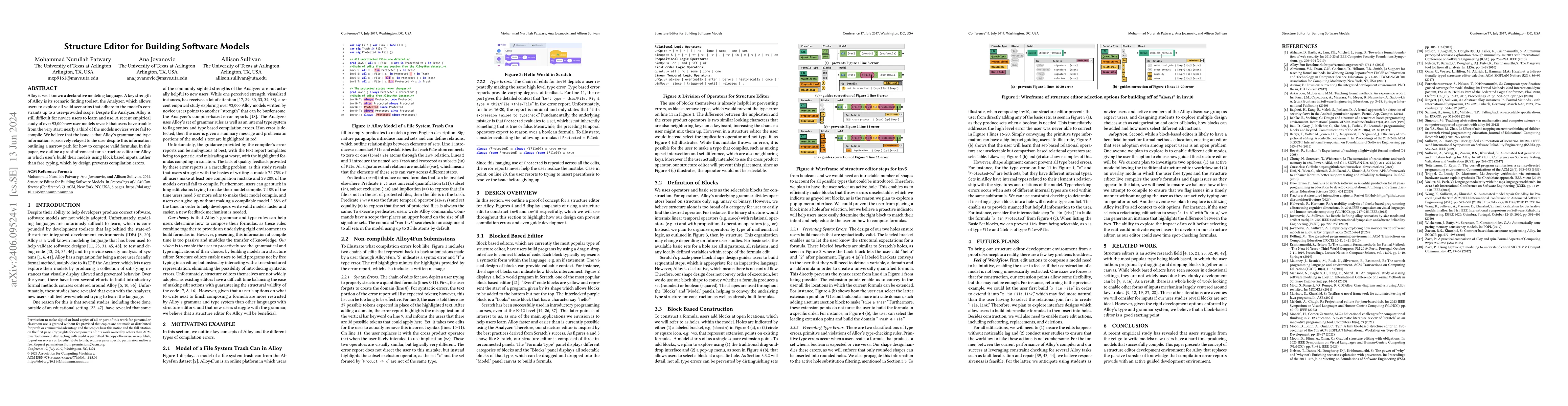 Thumbnail for Structure Editor for Building Software Models