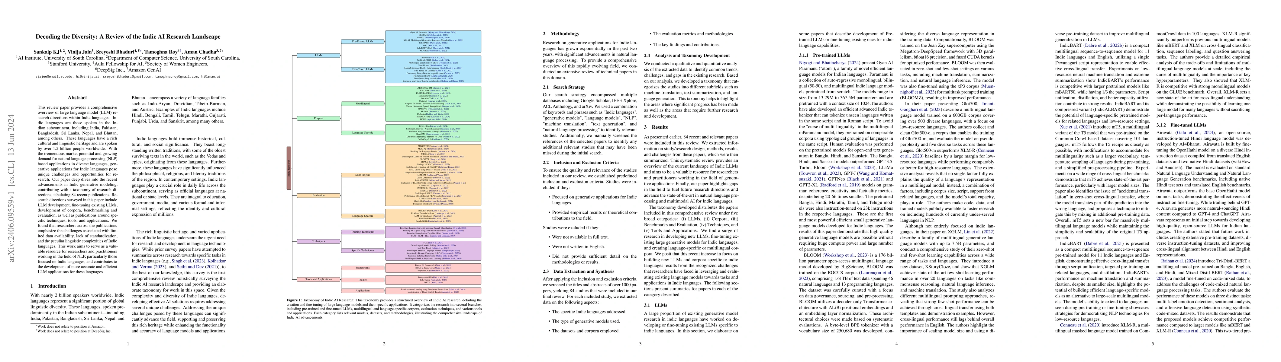 Thumbnail for Decoding the Diversity: A Review of the Indic AI Research Landscape