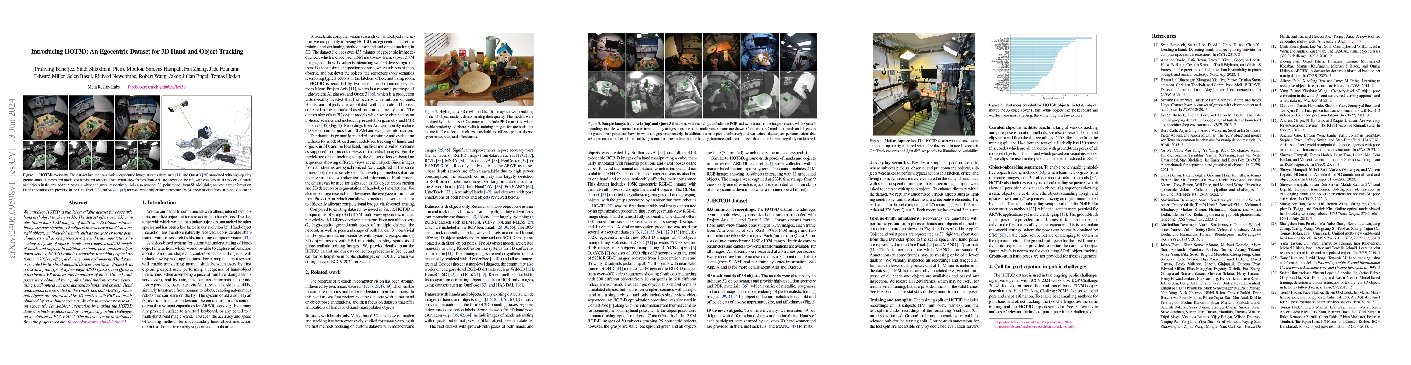 Thumbnail for Introducing HOT3D: An Egocentric Dataset for 3D Hand and Object Tracking