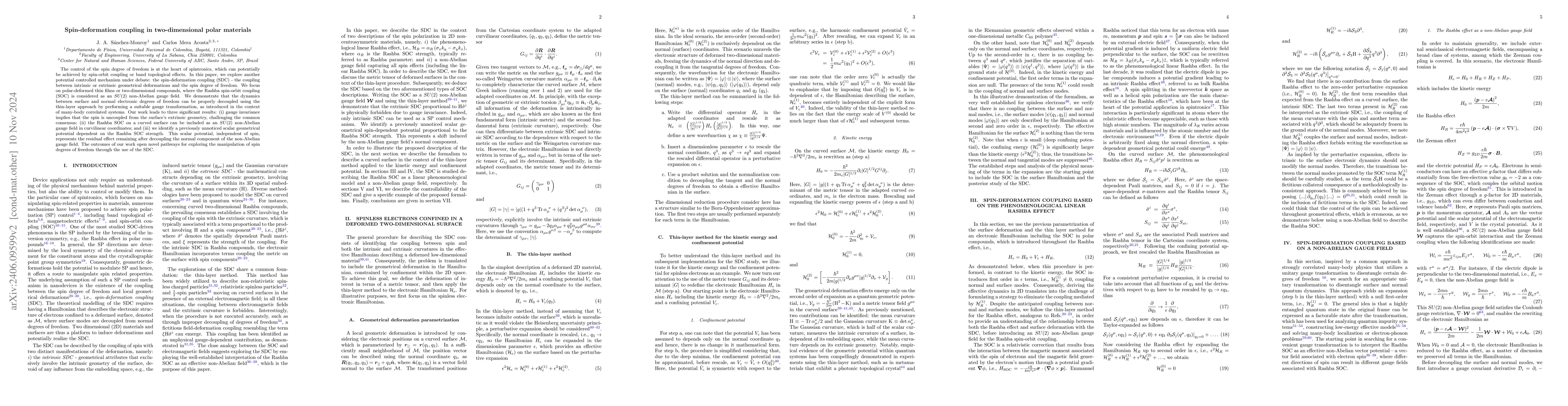 Thumbnail for Spin-deformation coupling in two-dimensional polar materials