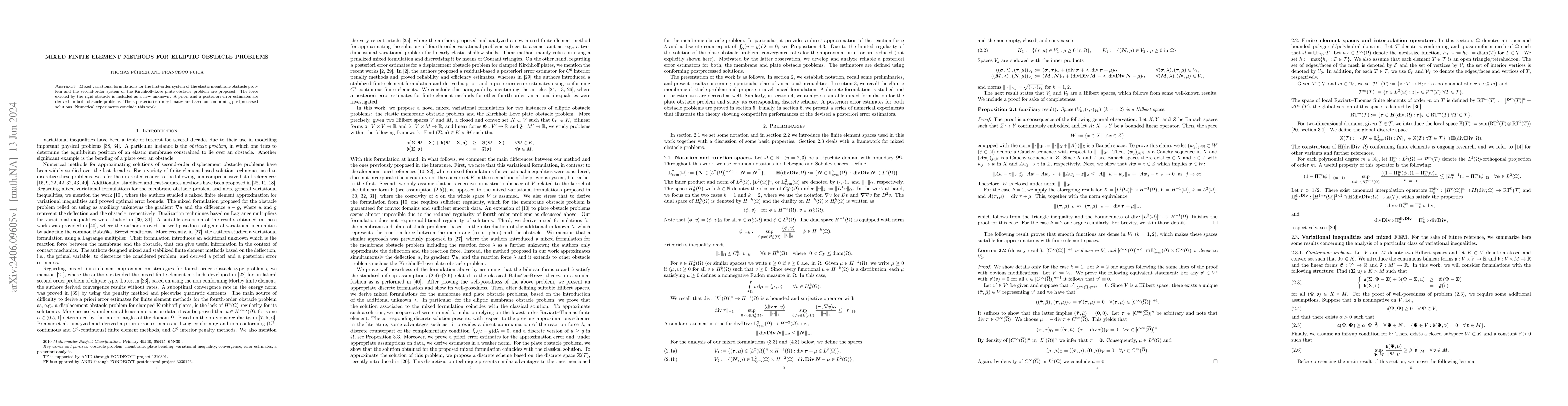 Thumbnail for Mixed finite element methods for elliptic obstacle problems