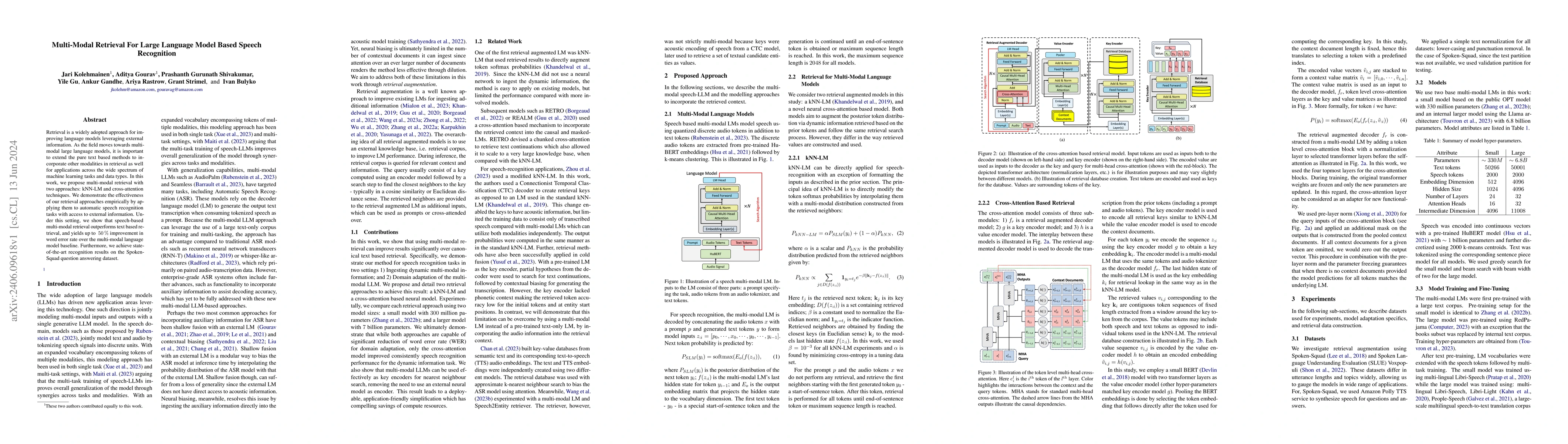 Thumbnail for Multi-Modal Retrieval For Large Language Model Based Speech Recognition