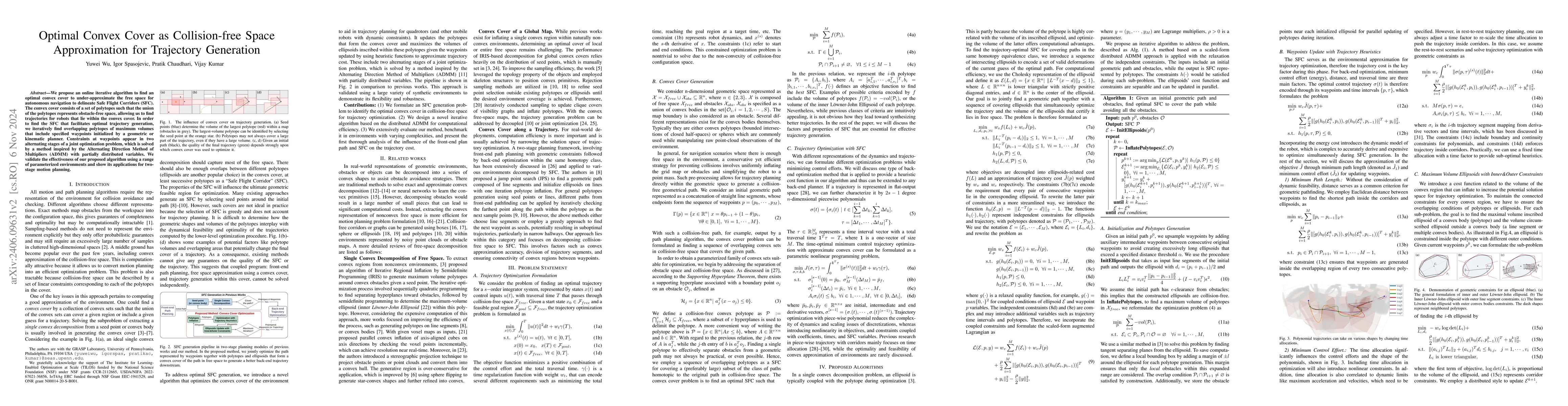 Thumbnail for Optimal Convex Cover as Collision-free Space Approximation for
  Trajectory Generation