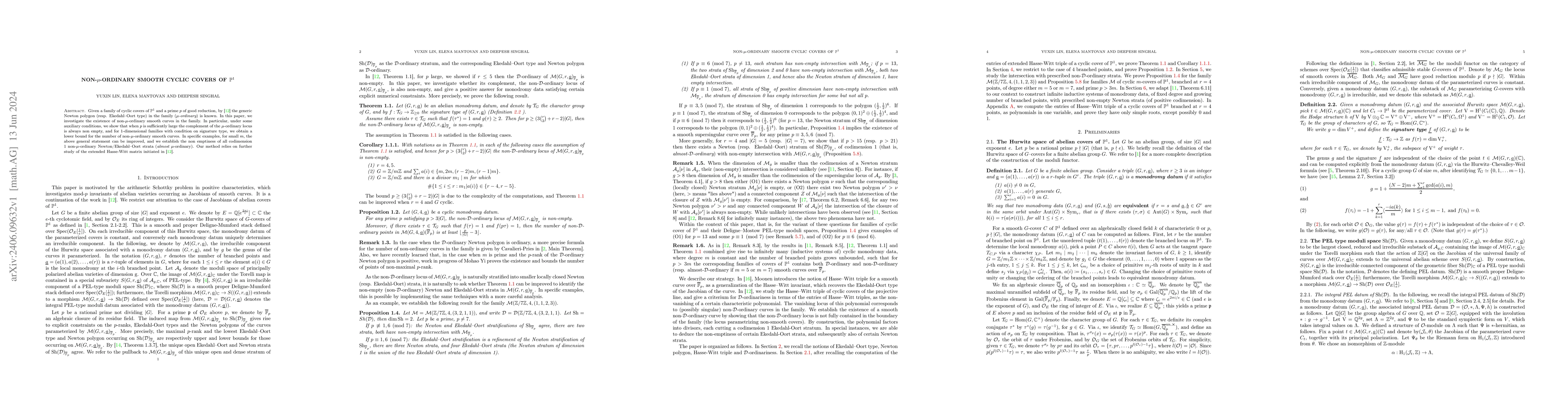 Thumbnail for Non-$\mu$-ordinary smooth cyclic covers of $\mathbb{P}^1$