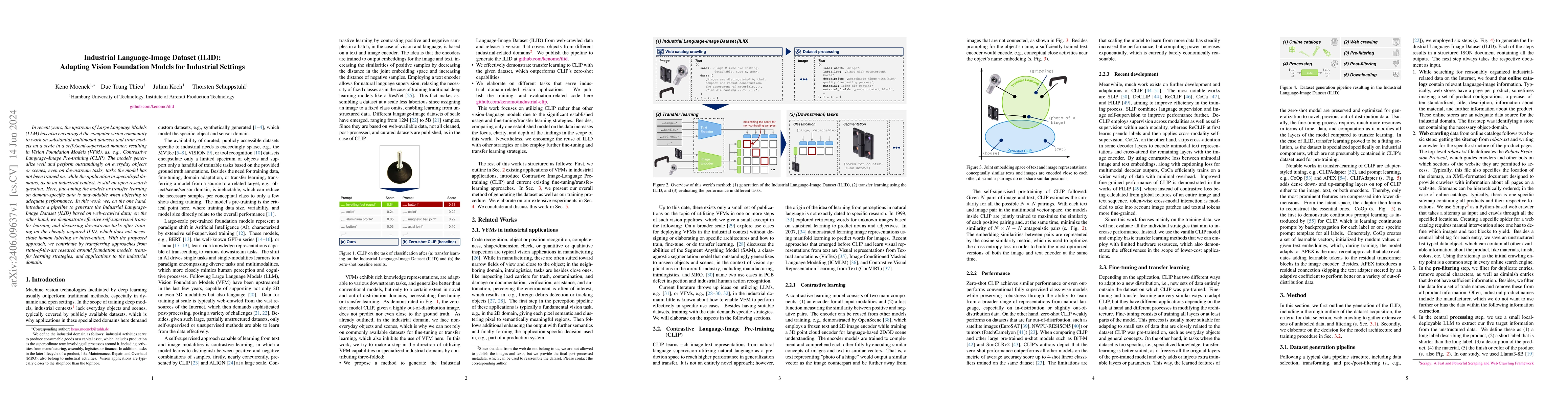 Thumbnail for Industrial Language-Image Dataset (ILID): Adapting Vision Foundation
  Models for Industrial Settings