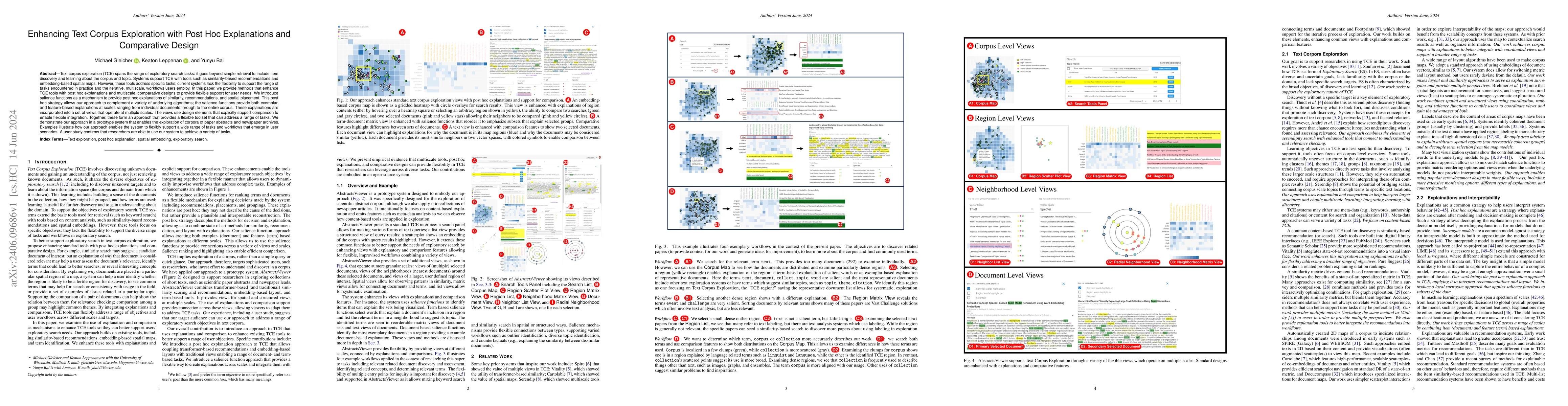 Thumbnail for Enhancing Text Corpus Exploration with Post Hoc Explanations and
  Comparative Design