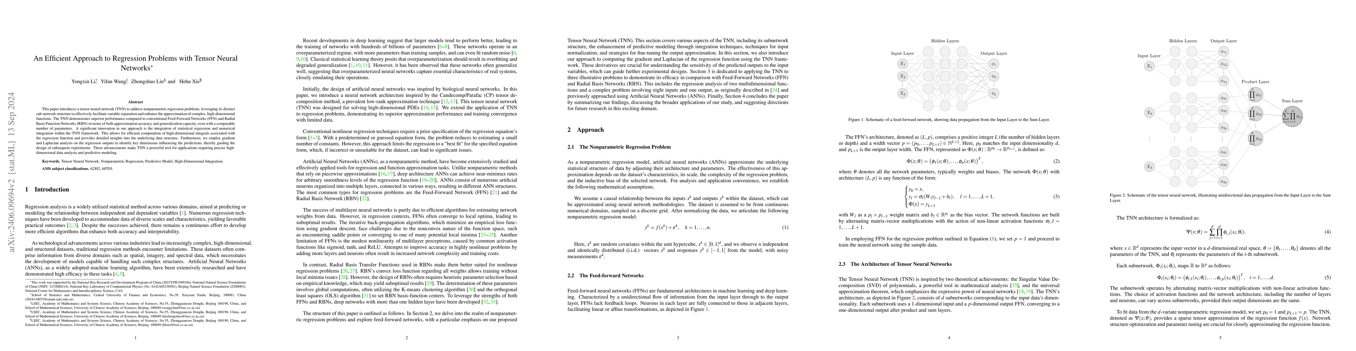 Thumbnail for An Efficient Approach to Regression Problems with Tensor Neural Networks