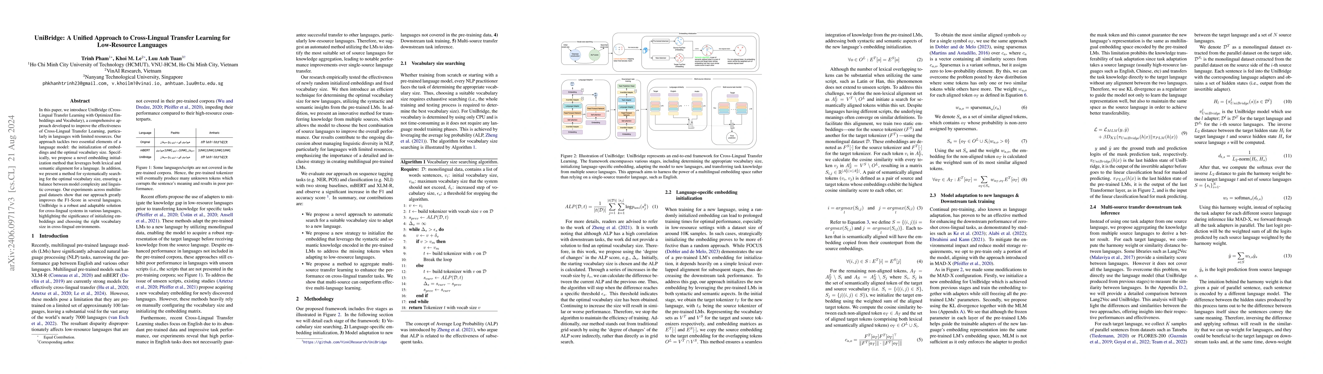 Thumbnail for UniBridge: A Unified Approach to Cross-Lingual Transfer Learning for
  Low-Resource Languages