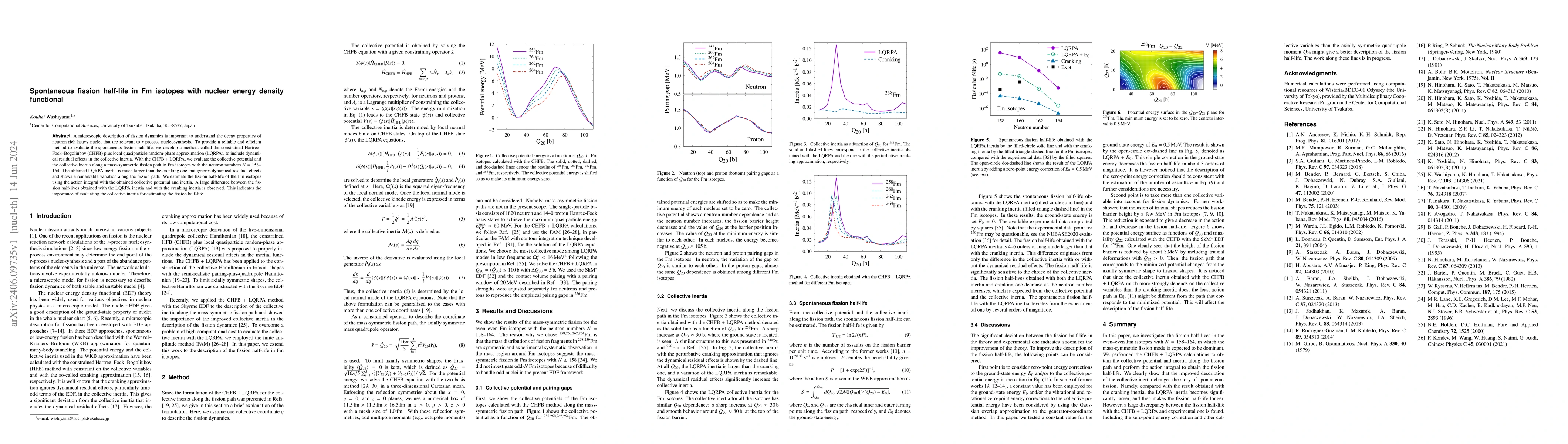 Thumbnail for Spontaneous fission half-life in Fm isotopes with nuclear energy density
  functional