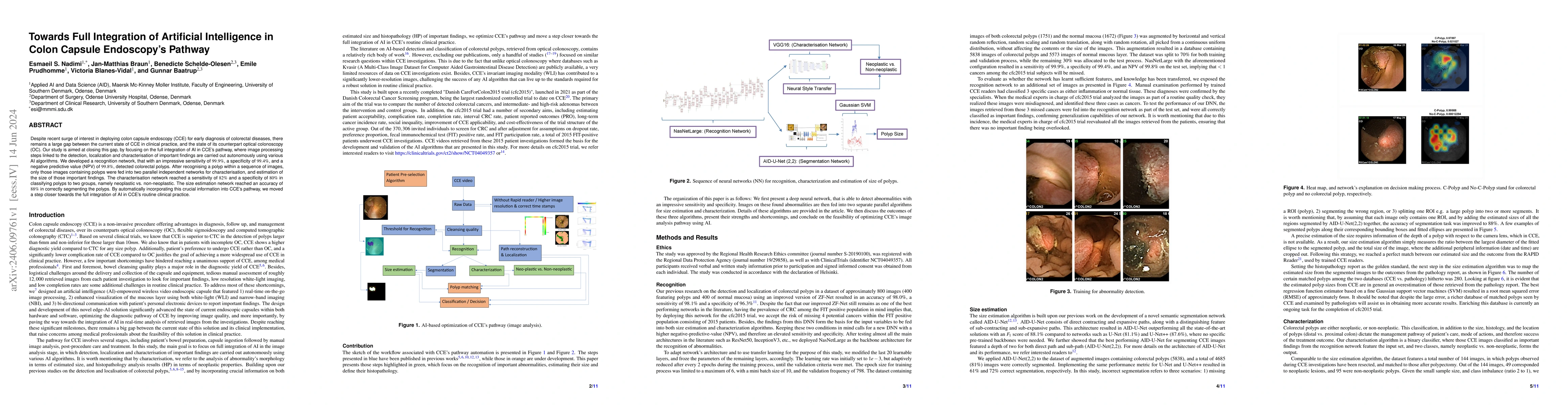 Thumbnail for Towards Full Integration of Artificial Intelligence in Colon Capsule
  Endoscopy's Pathway