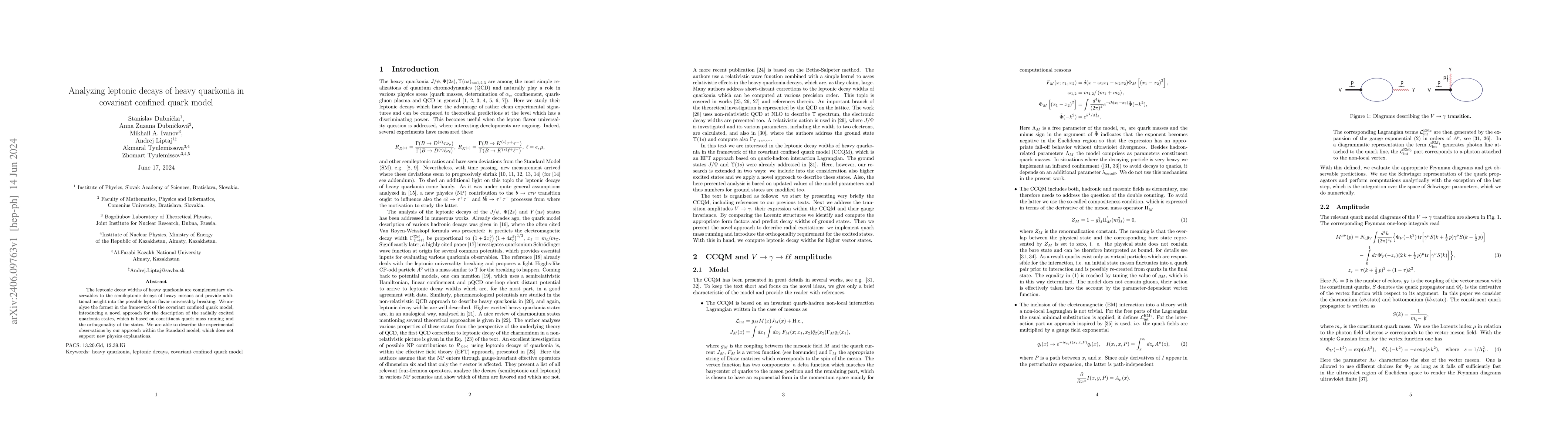 Thumbnail for Analyzing leptonic decays of heavy quarkonia in covariant confined quark
  model