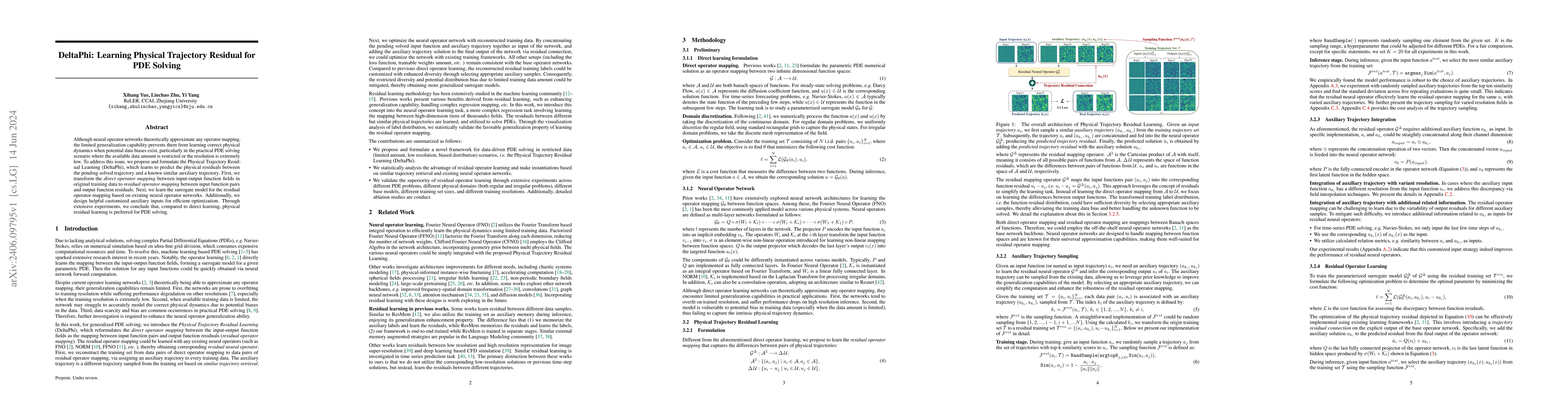 Thumbnail for DeltaPhi: Learning Physical Trajectory Residual for PDE Solving