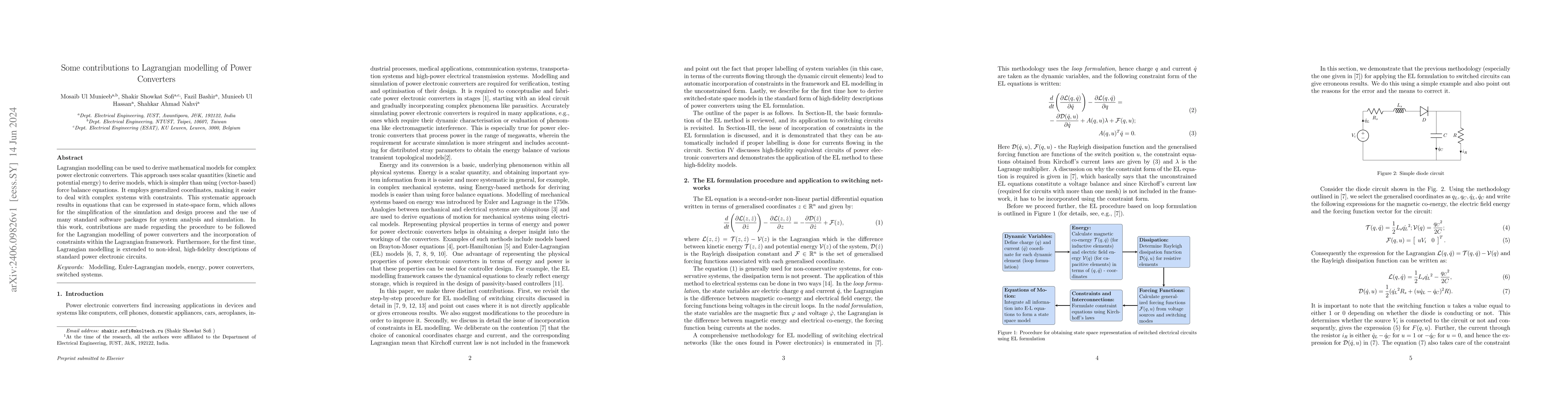 Thumbnail for Some contributions to Lagrangian modelling of Power Converters