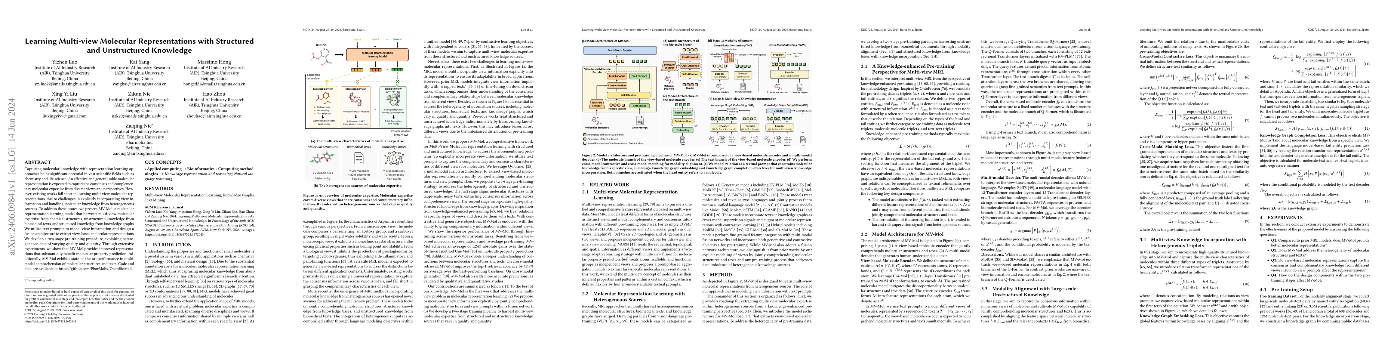 Thumbnail for Learning Multi-view Molecular Representations with Structured and
  Unstructured Knowledge