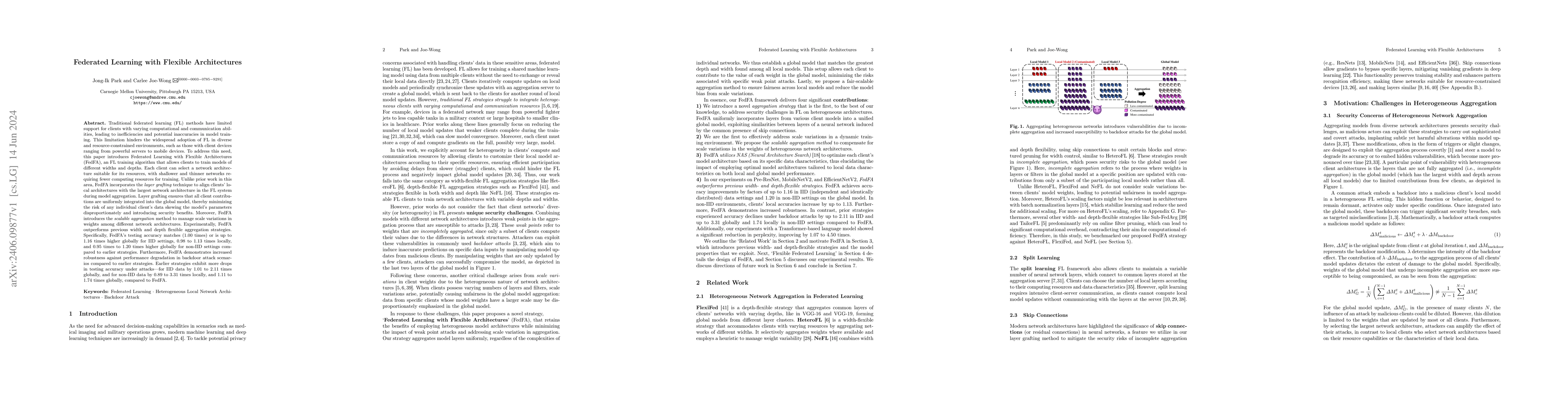 Thumbnail for Federated Learning with Flexible Architectures