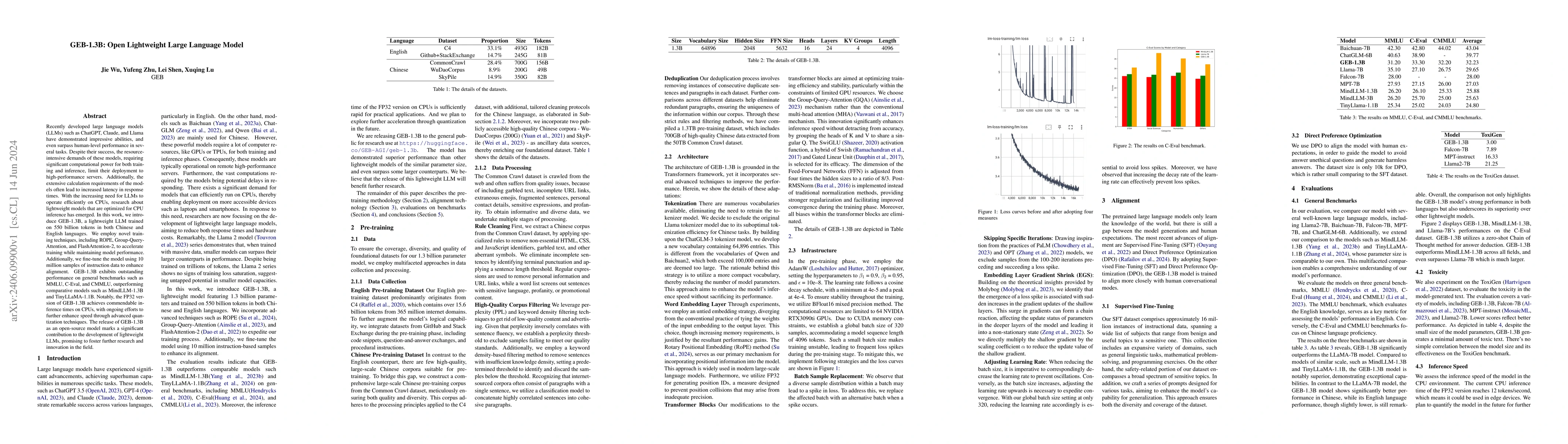 Thumbnail for GEB-1.3B: Open Lightweight Large Language Model
