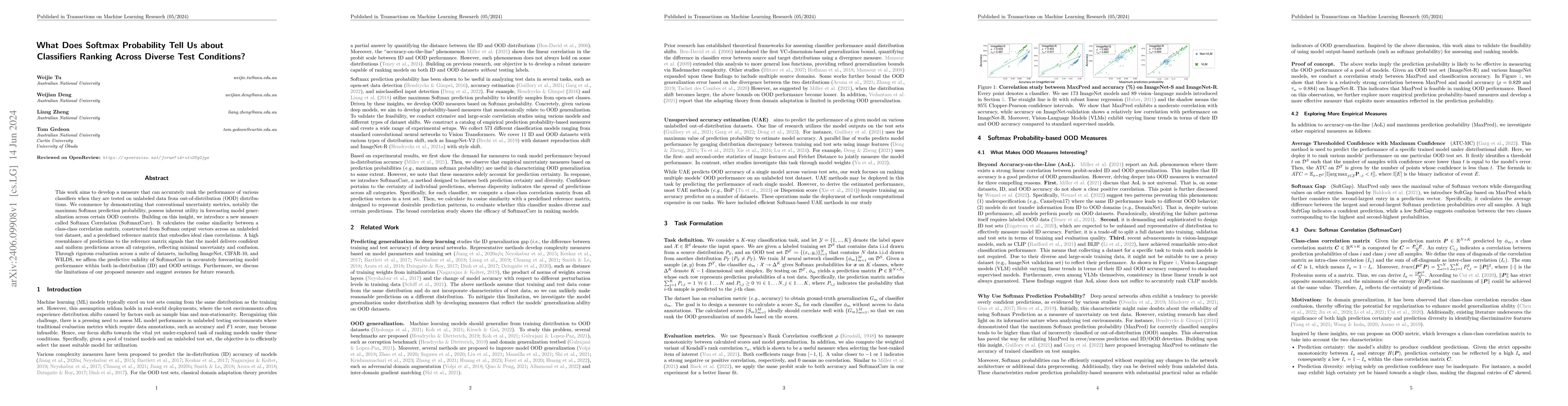 Thumbnail for What Does Softmax Probability Tell Us about Classifiers Ranking Across
  Diverse Test Conditions?