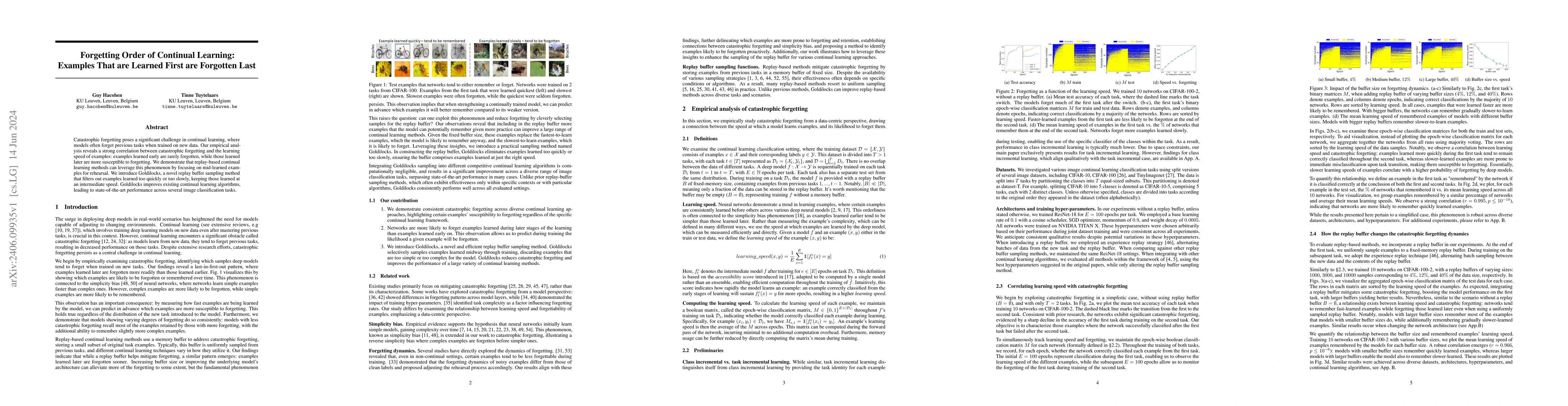 Thumbnail for Forgetting Order of Continual Learning: Examples That are Learned First
  are Forgotten Last