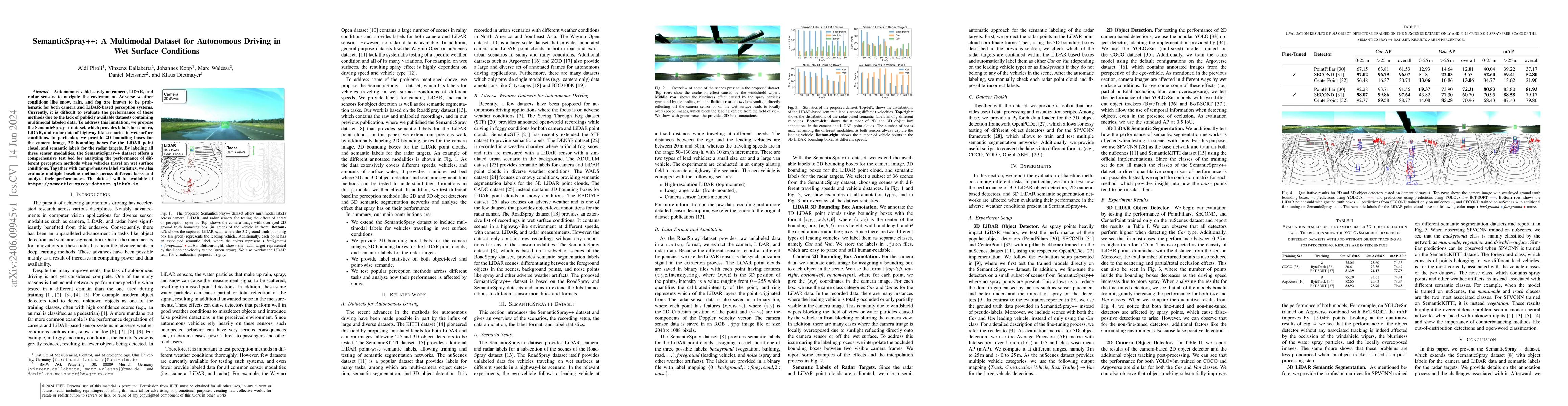 Thumbnail for SemanticSpray++: A Multimodal Dataset for Autonomous Driving in Wet
  Surface Conditions
