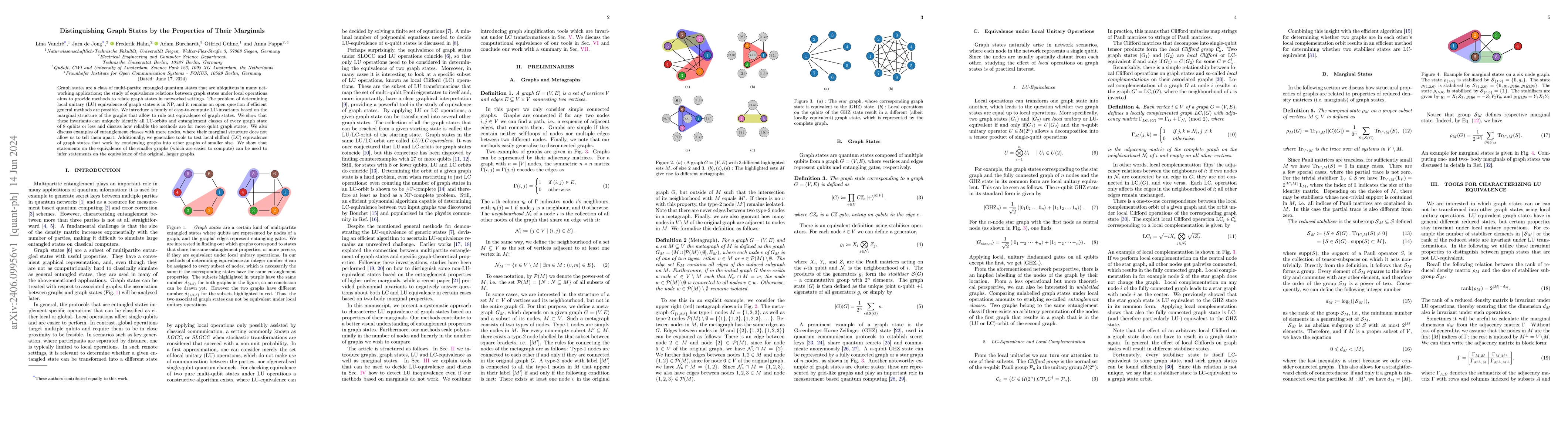 Thumbnail for Distinguishing Graph States by the Properties of Their Marginals